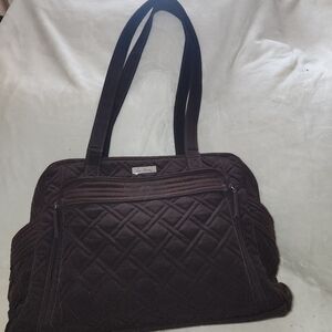 Vera Bradley Brown Quilted Diaper Bag